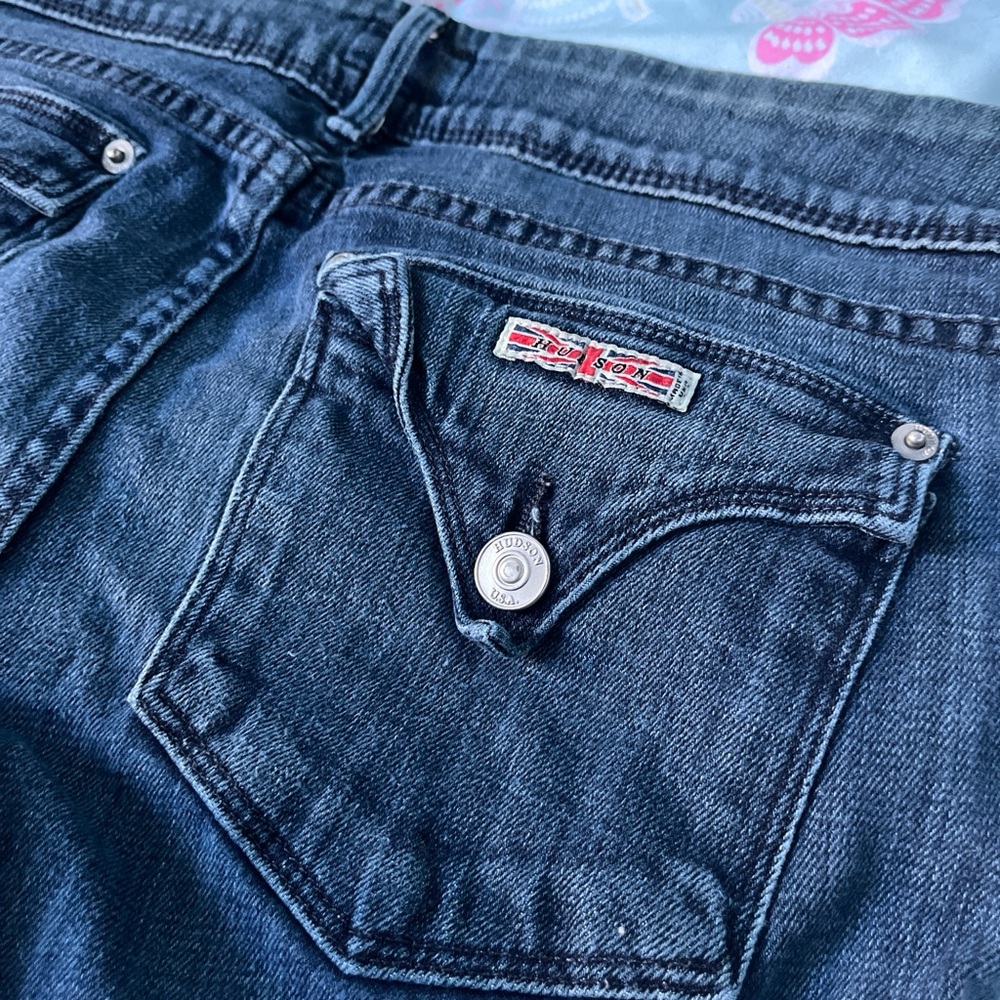 Hudson Jeans Dark Blue Mid Rise Baby Bootcut